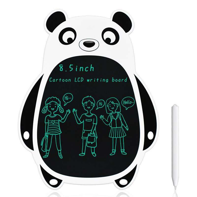 LCD Writing Board 8.5 inch Cartoon Drawing Tablet Digital Graphic Drawing Board Kids Handwrinting Tablet for home Online Class: Single White