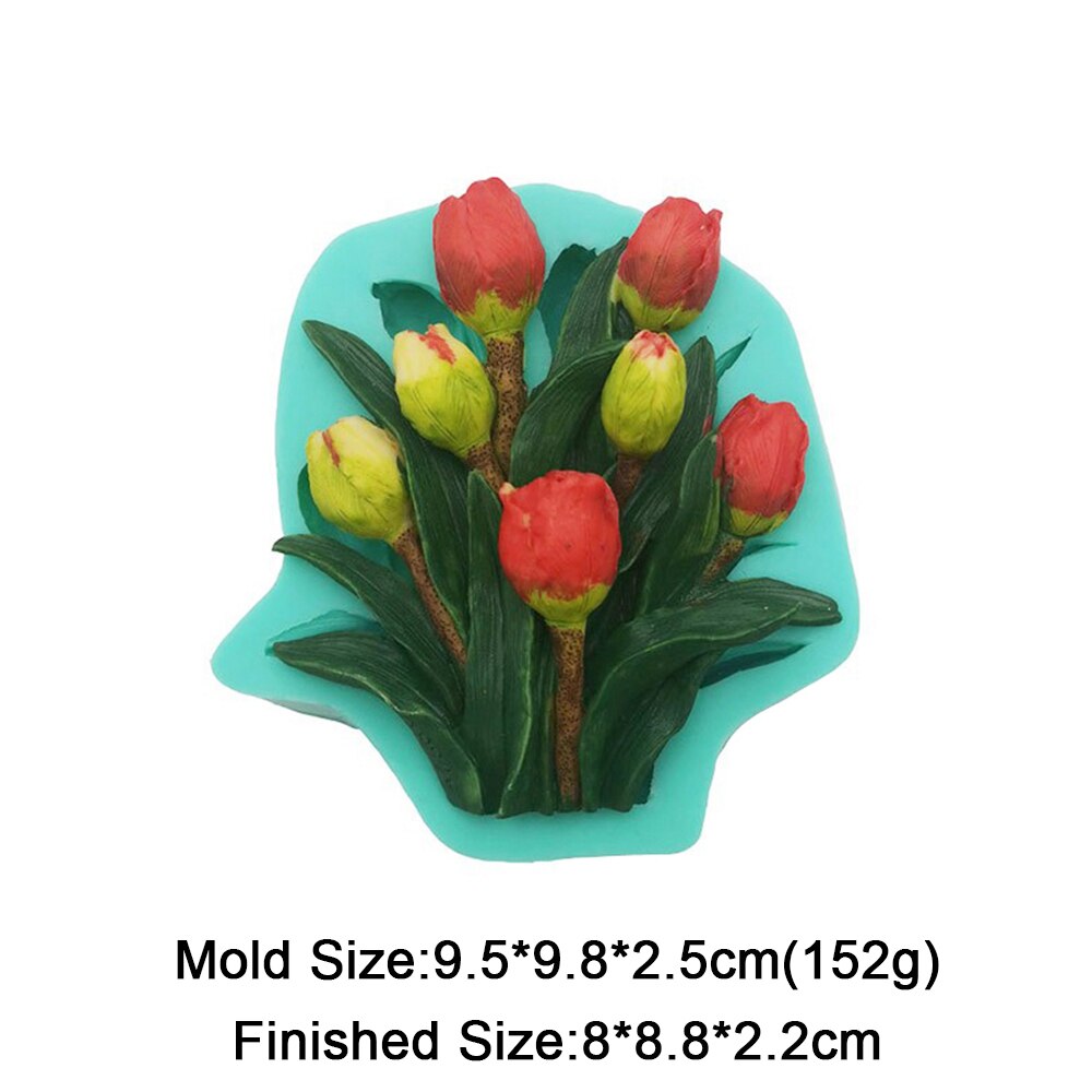 11 Models Flowers Shape Silicone Fondant Mold Sunflower Rose Carnation Flower Molds Cake Decorating Tools Dessert Baking Mould: F1081HD
