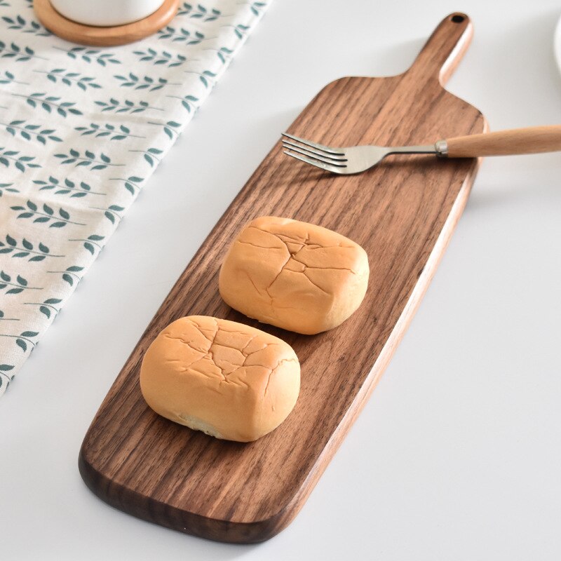 Kitchen Wooden Chopping Blocks Beech Walnut Cutting Board Pizza Bread Fruit Sushi Tray Hangable Non-slip Kitchen Tools