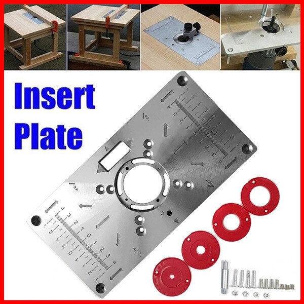 Router Table Insert Plate Woodworking Benches Table Saw For Multifunctional Wood Plate Machine Engraving 4 Rings Tool