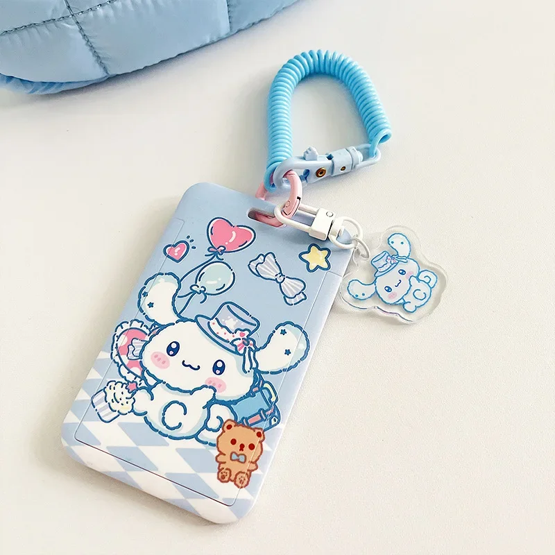 Porta carte per autobus ID studenti Porta carte tulipano orso coniglio con corda elastica Protezioni per carte di credito Custodia per carte bancarie rosa: verde