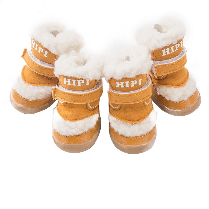 Ant ·-zapatos para perro mascota zapatillas para perro botas impermeables cálidas para mascotas protección de patas Botas de lluvia antideslizantes para perro gato producto: Rojo / 5