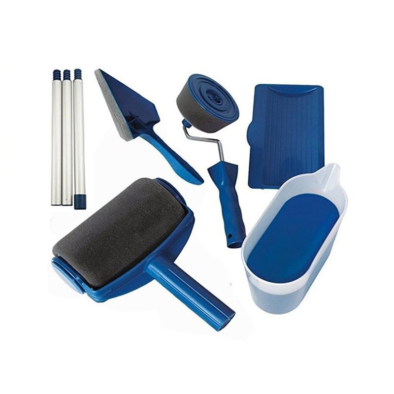 Multifunctionele Diy Kwast Roller Borstel Handvat Tool Huishoudelijke Hoek Borstels Thuis Kantoor Kamer Muur Multifunctionele Handgereedschap: 8 pcs