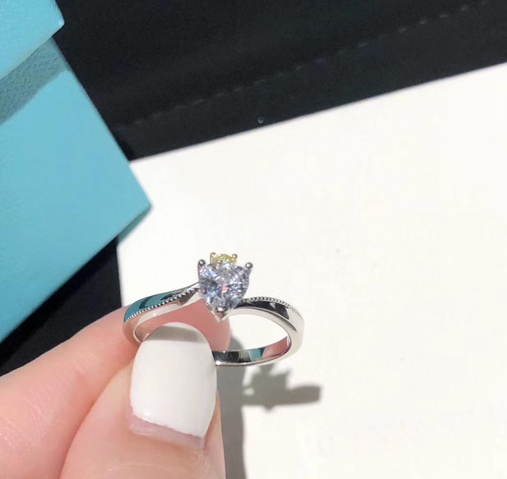 Pure 925 Sterling Zilveren Sieraden Voor Vrouwen Trouwringen Diamanten Ringen Bruiloft Sieraden Engagement Tak Ring Luxe