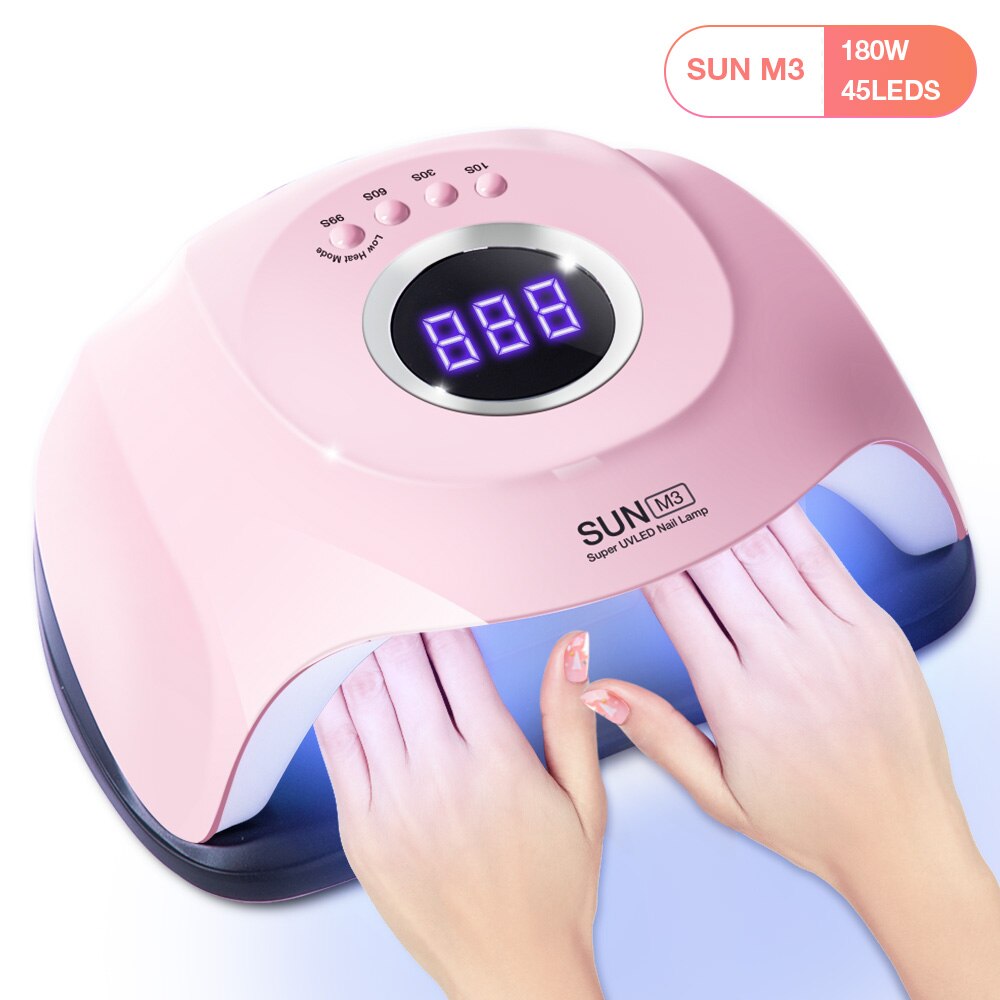 180W High Power Uv Led Lamp Dual Handen Nail Uv Lamp Voor Manicure 45 Leds Nail Dryer Led Uv lamp Voor Curing Uv Gel