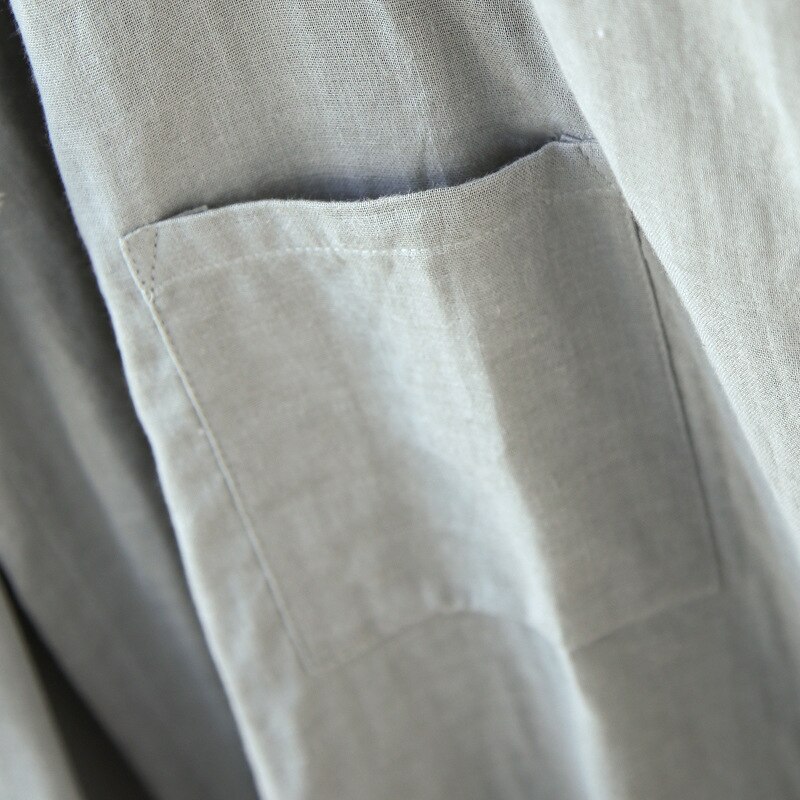 Kimono japonais Long pour homme, chemise de nuit légère et respirante, ample, collection printemps-automne