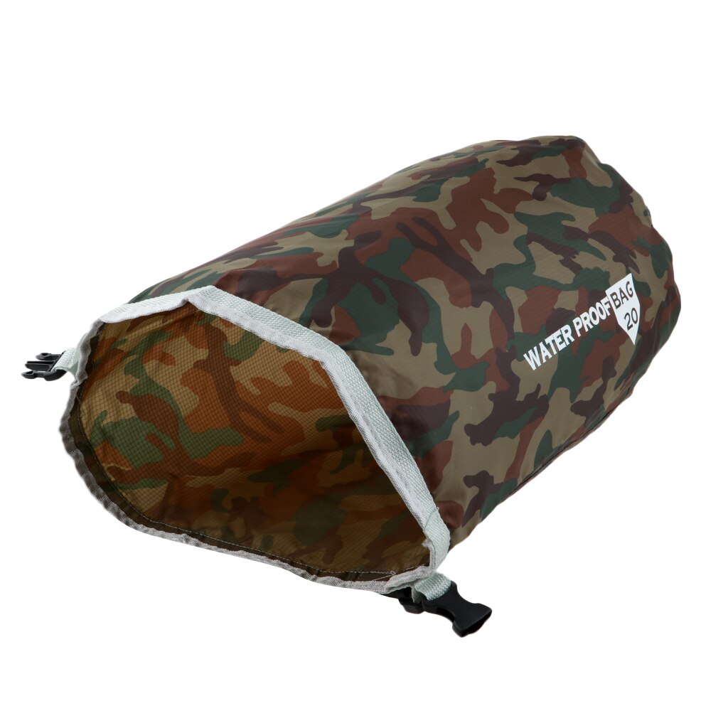 LIGHTWEIGHT Waterproof Dry Bag Storage Pack Outdoor Kayaking Beach Camping: Camouflage 20L