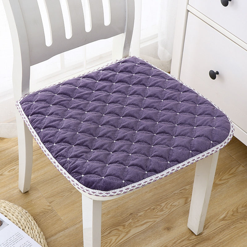 Thicken Non-slip Dining Chair Cushion Horseshoe-shaped Soft Seat Mat Restaurant Office Chair Mat Stool Pad Winter Plus Velvet