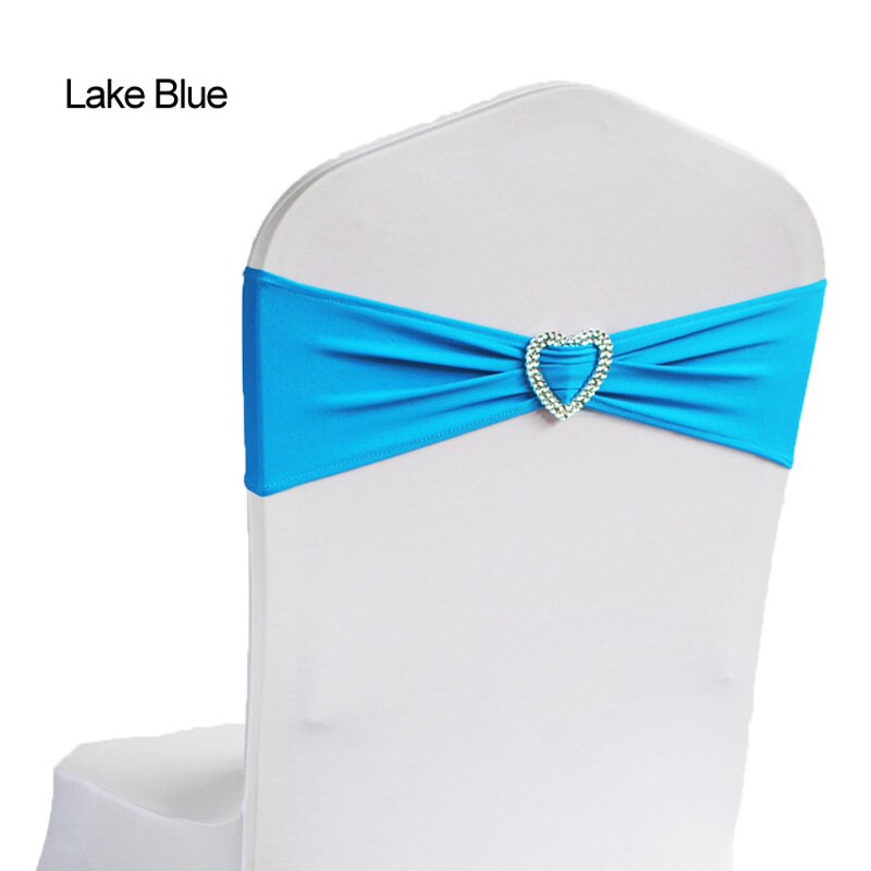 50 stücke Spandex Lycra Hochzeit Stuhl Abdeckung Schärpe Bands Hochzeit Party Geburtstag Stuhl Dekor königlich Blau verrotten Schwarz Weiß Rosa lila: See Blau