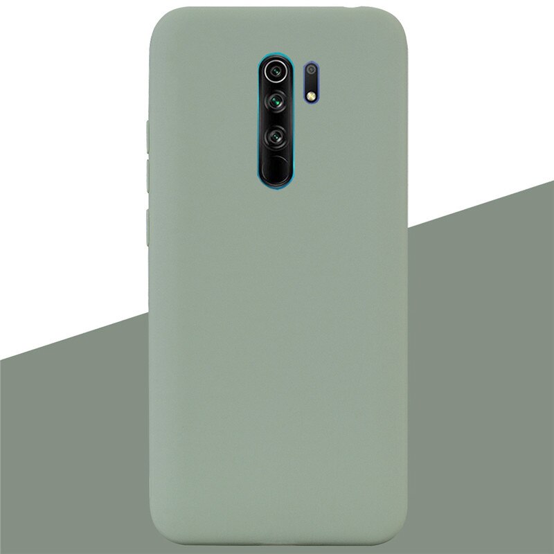 Silicone Case For Redmi 9 Case Soft Silicone Back Cover TPU Case on For Xiaomi Redmi 9 Redmi9 TPU For Xiaomi Redmi 9 Phone Cases: 8 Bean Green