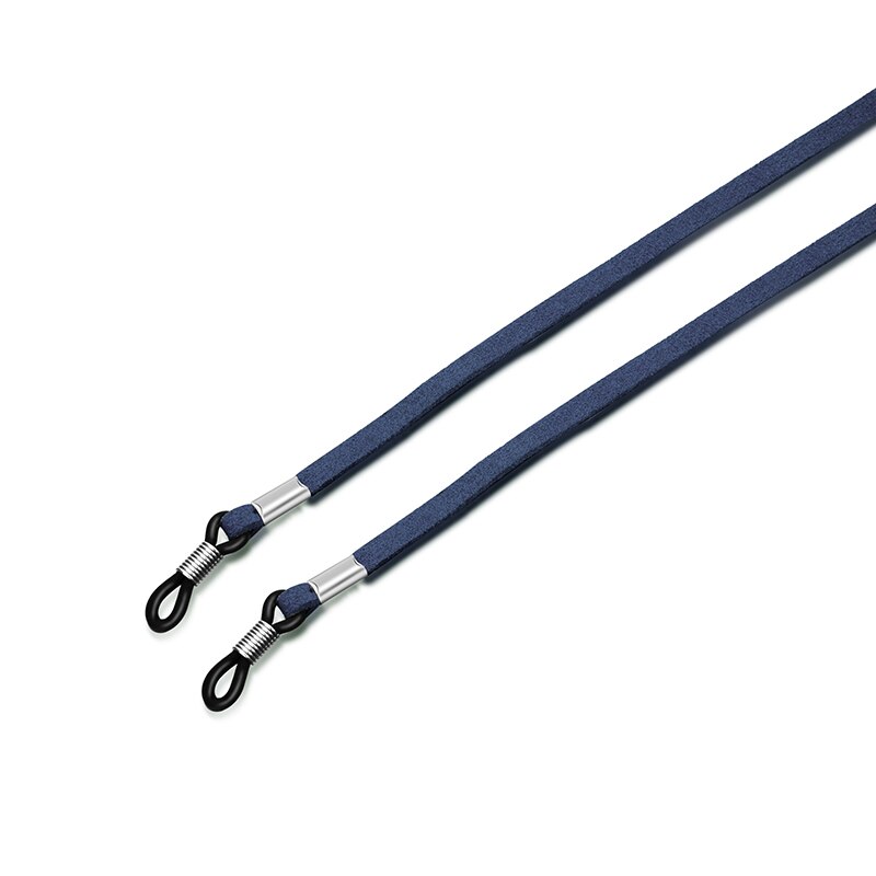 Faux mocka solglasögon sladd unisex glasögon kedja glasögon rem optiska glasögon glasögon lanyard sladdar: Mörkblå
