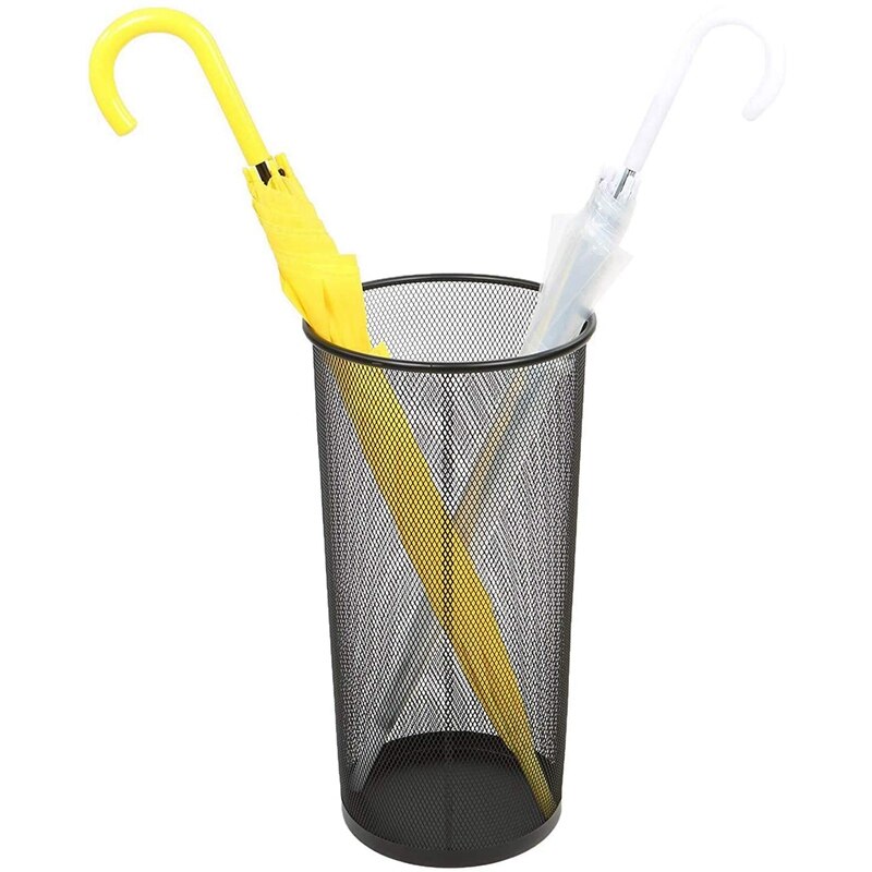 Umbrella Rack Stand for Canes Walking Sticks Umbrellas, Black Umbrella Rack Storage Bucket Umbrellas