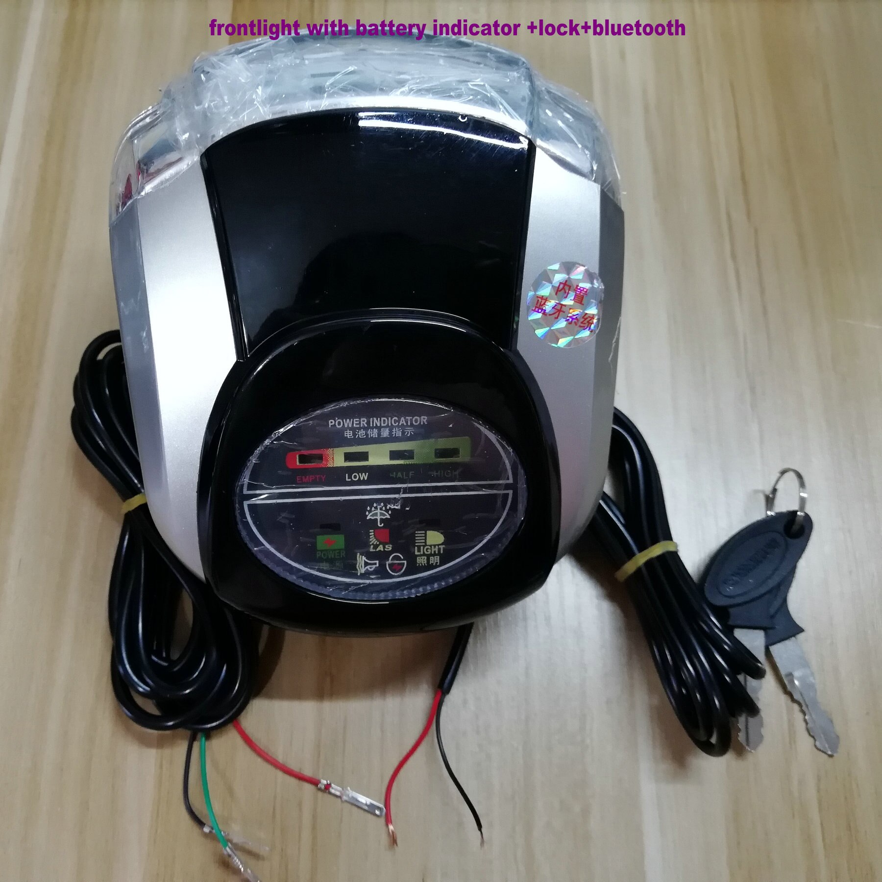 60v/48v battery level/power/speed indicator+frontlight+bluetooth+lock/key for electric tricycle scooter diy part ebike accessory