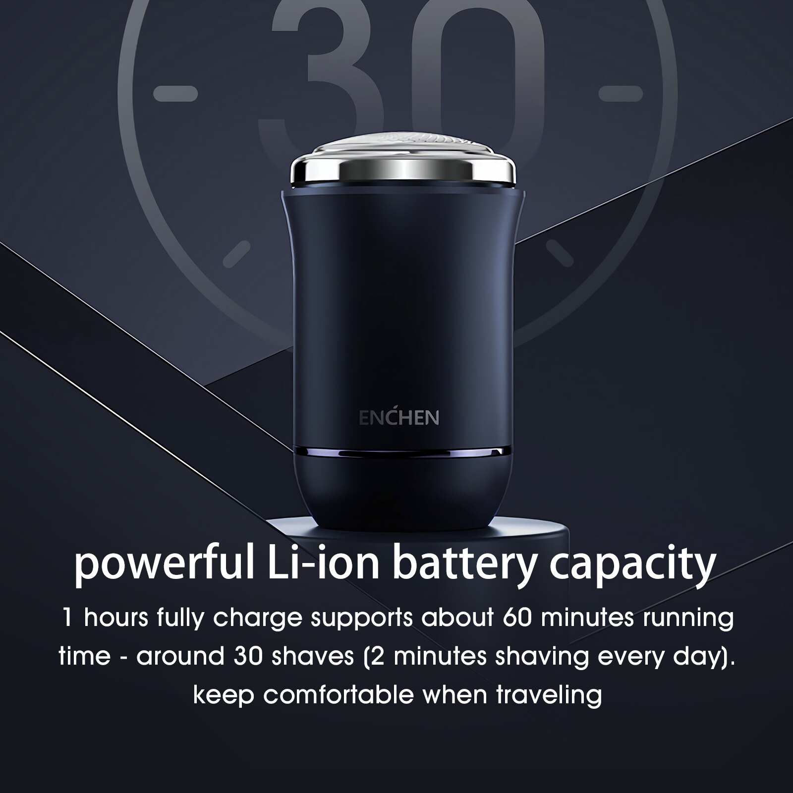ENCHEN Traveller Mini Shaver Electrical Razor Wet Dry Dual Use IPX6 Waterproof For Men Beard Machine Type-C Rechargeable