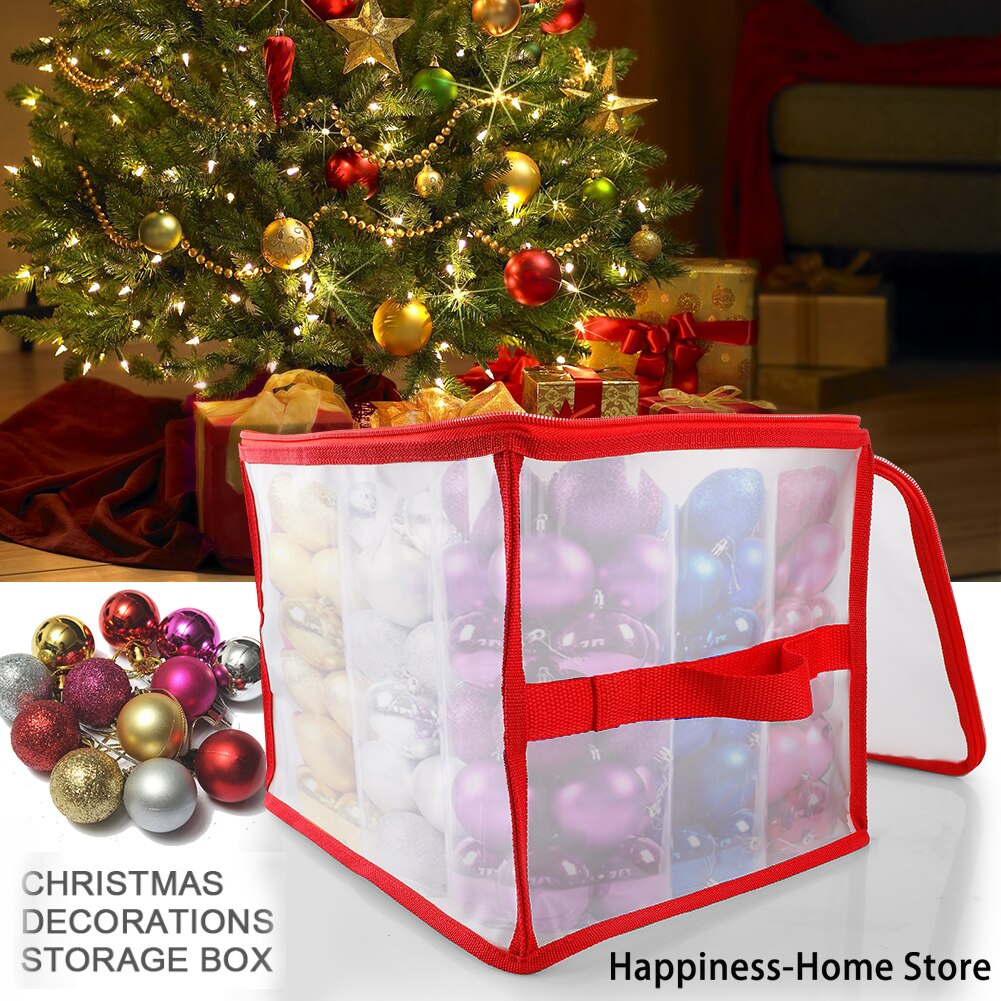 Caja de almacenamiento vacía desmontable con bolsa de almacenamiento de particiones interiores, soporte de flores de Navidad, luces LED, decoraciones, 1 ud.