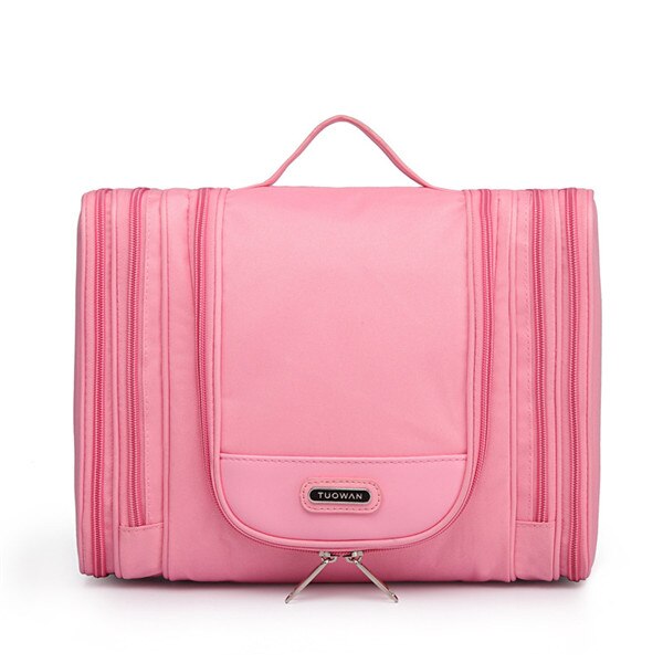 Grande esthéticienne suspendus sac cosmétique organisateur vanité maquillage cas de lavage boîte voyage nécessaire articles de toilette outils de stockage accessoire: Pink