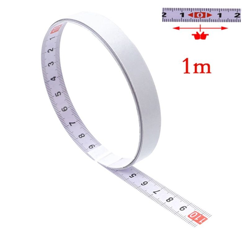 1/2/5M Sticky Scale Ruler Adhesive Miter Saw Track Tape With Glue Mechanical Scale Middle Scale Tape Measurements: C