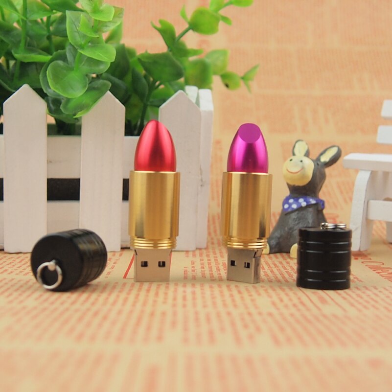 Gorąca sprzedaż Cute Cartoon Pendrive czerwona szminka Model dysk Usb 2.0 4gb 8gb 16gb 32gb 64gb pamięć USB Pendrive upominki dla ukochanej osoby