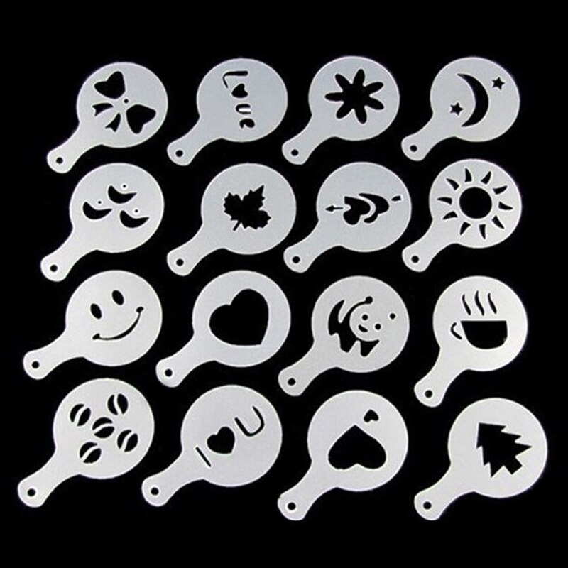 Easy Coffee Drawing Stencils Template Fancy Coffee Mat Decorating Stencils Kitchen Tools For Coffee Latte Chocolate JW