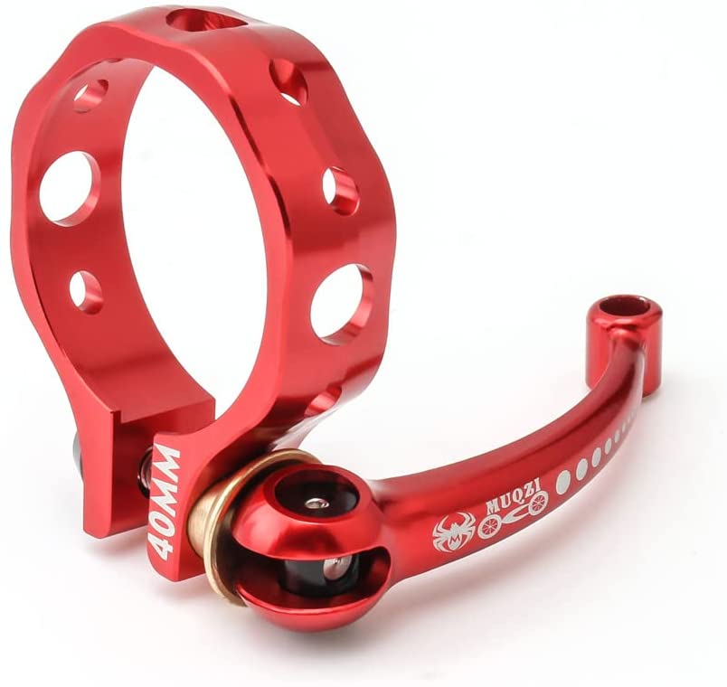 Bici 40/41mm morsetto reggisella blocco ultraleggero in lega di alluminio CNC modificato 14 pollici a sgancio rapido clip per tubo sella per bicicletta per MTB: rosso 40MM