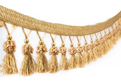 Rideau à franges avec des perles en cuivre en métal de 1M, bricolage soi-même, pour robe latine, rideau de vêtement, accessoires de couture décoratifs, ruban d'habillage: G