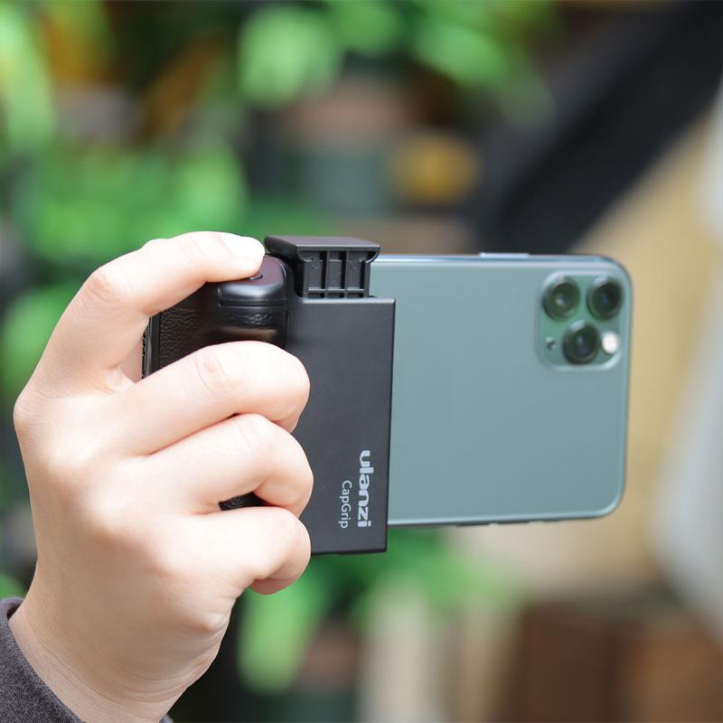 CapGrip-Dispositivo de fotografía para teléfono móvil, dispositivo de ayuda para tiro con una mano, Control remoto inalámbrico por Bluetooth, mango de cámara con una sola mano