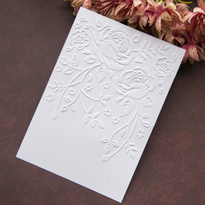 Plastic Embossing Folder Template DIY Scrapbook Photo Album Card Making Decoration Crafts Flower 50JD