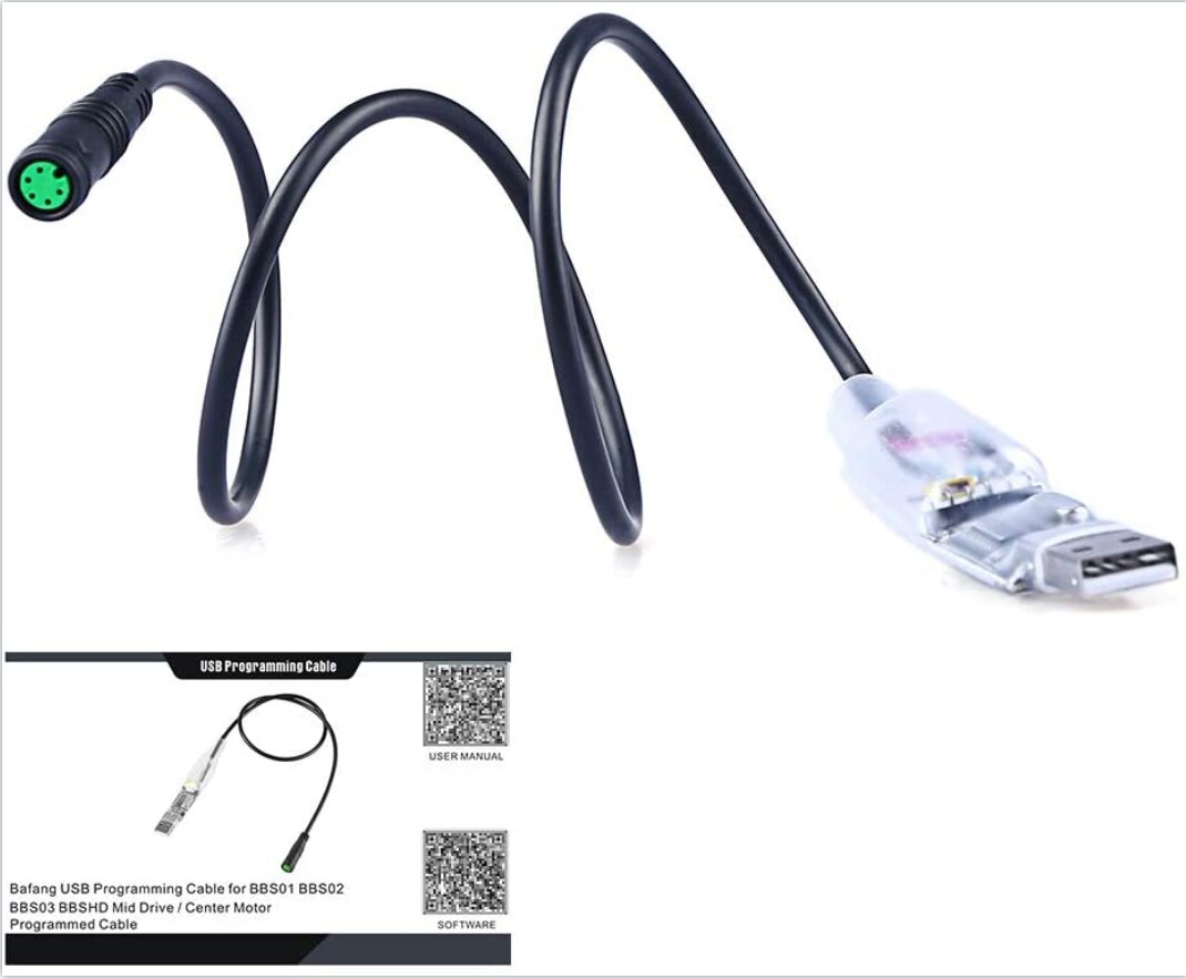 USB Programmierung Kabel für Bafang 8Spaß BBS02 BBSHD Programmierung Customizing Motor- Neuprogrammierung BBS01 Programm für Bafang Kabel