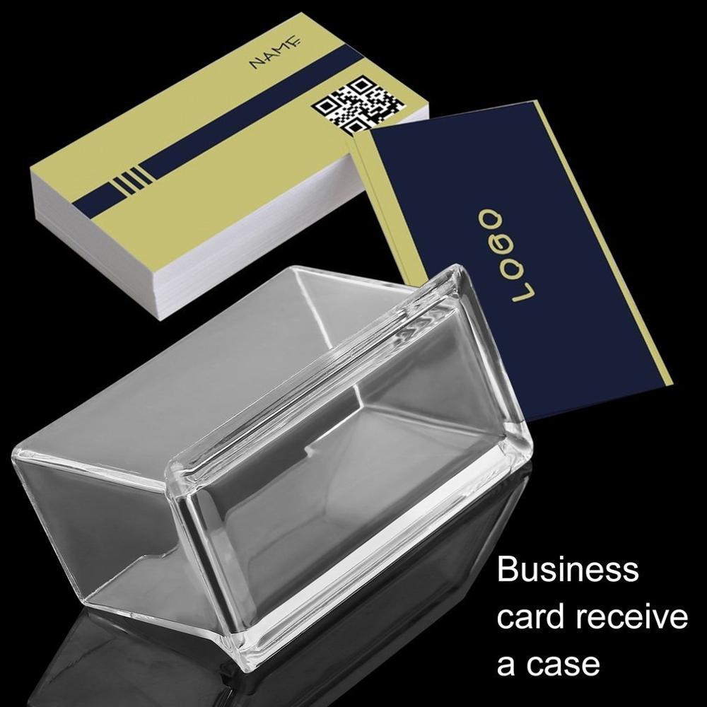 Desk Clear Acrylic Business Card Display Stand Plastic Transparent Desktop Business Card Holder Office Supplies