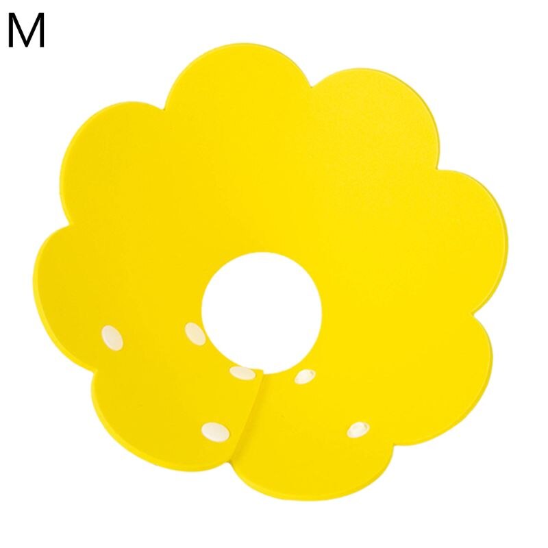 Cat Recovery Collar Elizabethan Collar Wound Healing Protective Cone for Kitten HX6D: Yellow-M