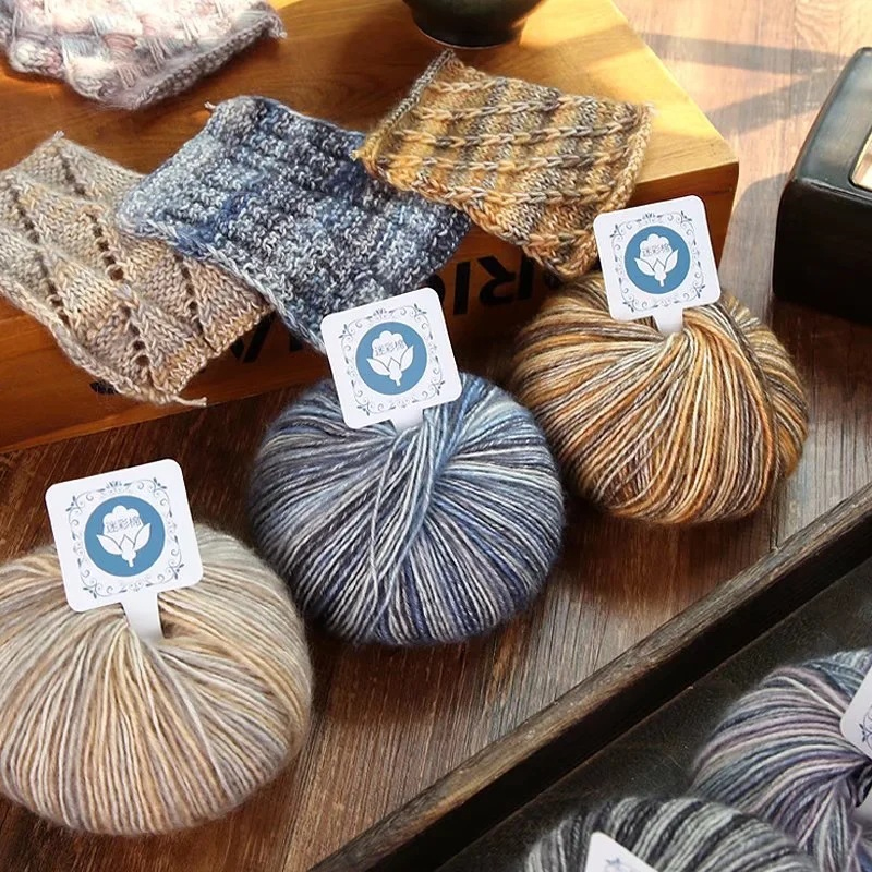 50g/Knäuel Häkeln Stricken Gekämmte Baumwolle Farbverlauf Garn Weiche Milch Wolle Garn Für Schal Pullover Hut Kleidung DIY hand Faden