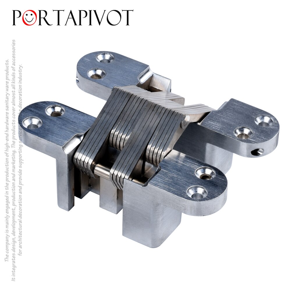 2PCS PT 304 Stainless Steel Hidden Hinges Seven Size Invisible Concealed Folding Door Hinge For Kitchen Furniture Hardware