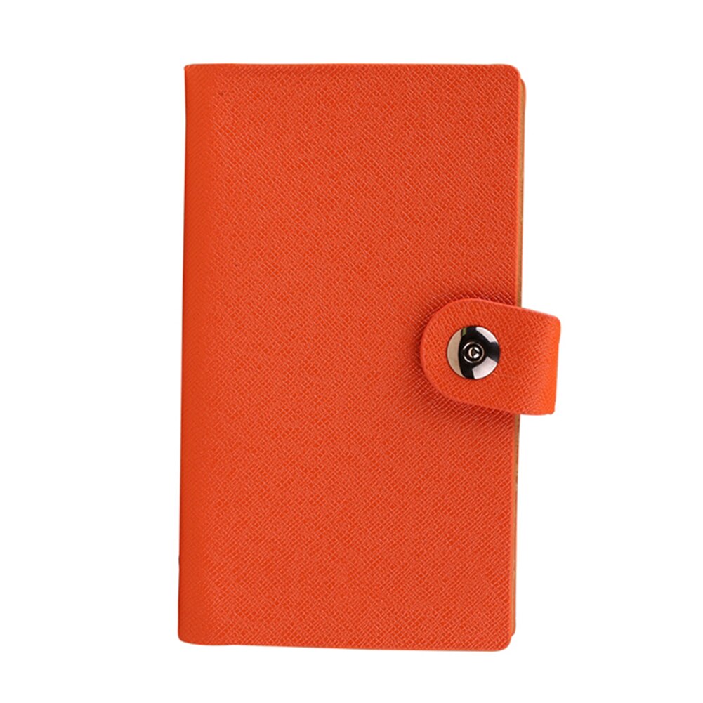 5 farver visitkort bøger kortholdere med magnetisk lukning til organisering af kort journal visitkort arrangør navnekort: Orange