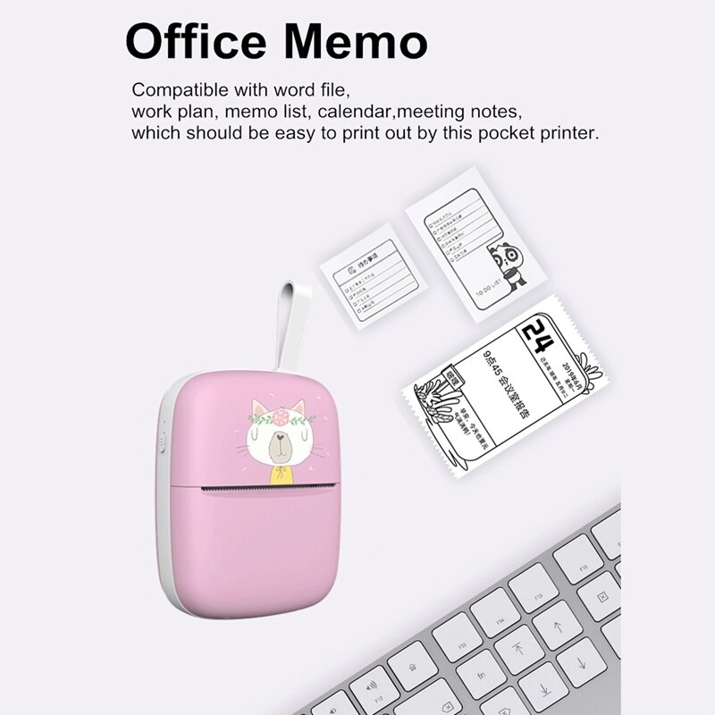 Mini Portable Thermal Printer Photo Pocket Photo Printer Printing Wireless Bluetooth Android IOS Printers