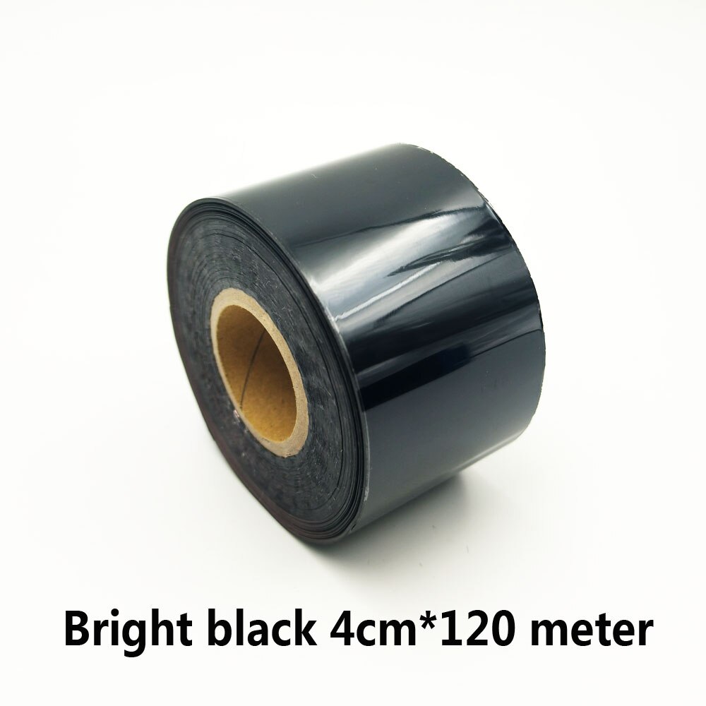 4cm/8cm Gold Blocking Silver Black Foil for Stamping Leather Craft Embosing Logo Bronzing Paper Gilding Quill Pen: Black 120 Meter-4cm