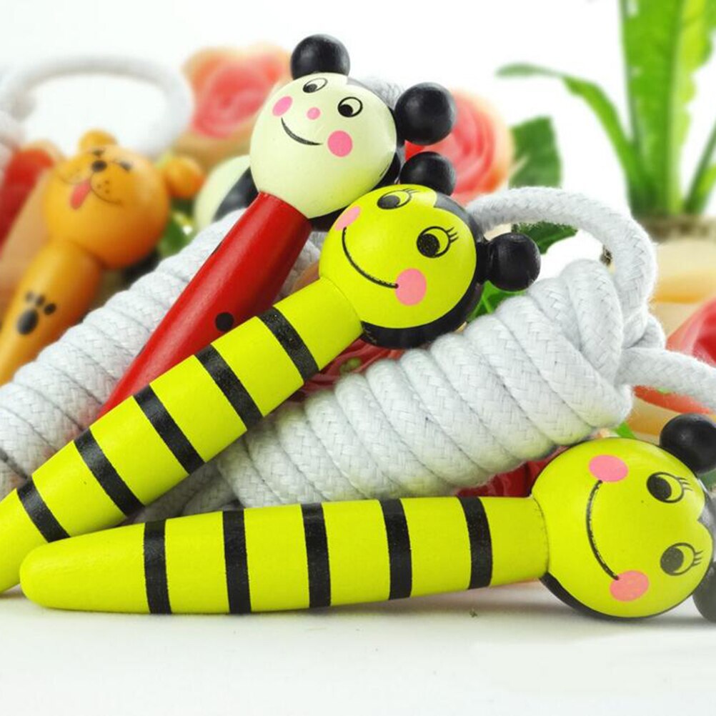 Cuerda de saltar con dibujos animados para niños, cuerda de saltar de 2,1 M, cuerda de saltar, juego de Fitness estándar para exteriores