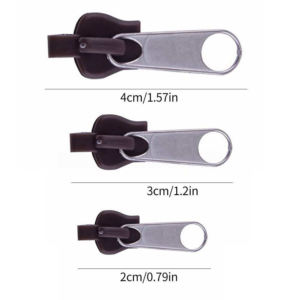 12pcs Universal Instant Fix Zipper Repair Kit Replacement Zip Slider Teeth Rescue Zippers Sewing Clothes Universal