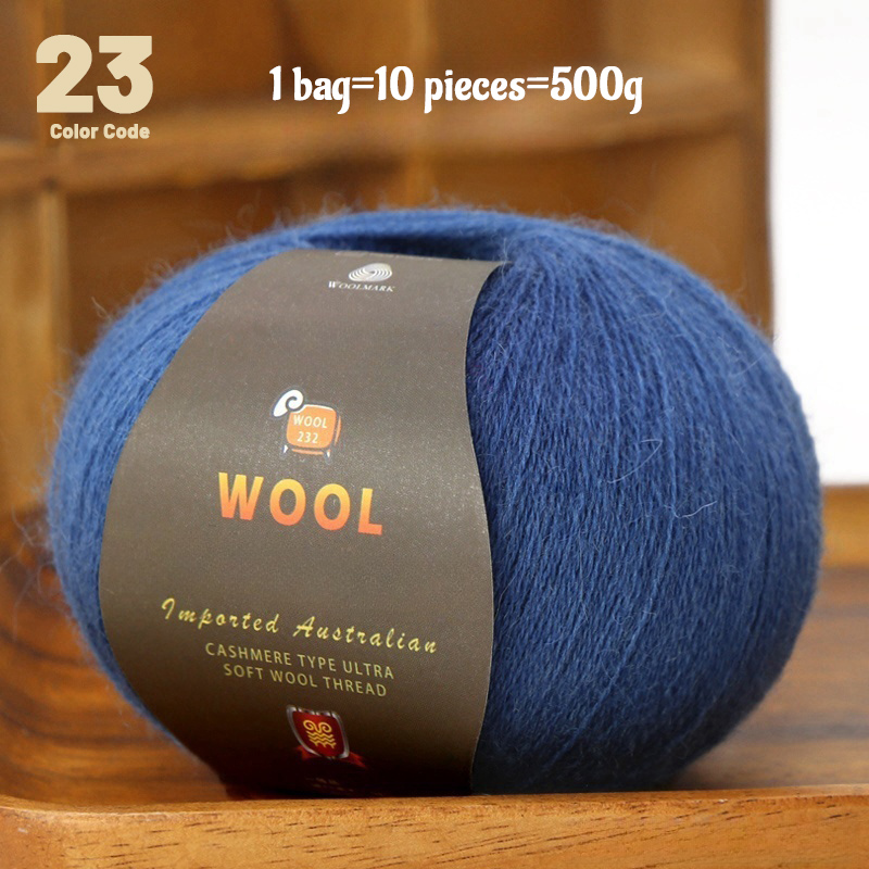 En stor pakke med  of 500g stk. kashmirgarn af fint uld, der bruges til håndlavet gør-det-selv-strikkegarn, til fremstilling af varme herre- og dametrøjer, tørklæder, huer, knæbeskyttere, handsker, bukser, tæpper, hobbyartikler og andre garnnøgler. , 1 poser = 10 stk. = 500g: Grøn