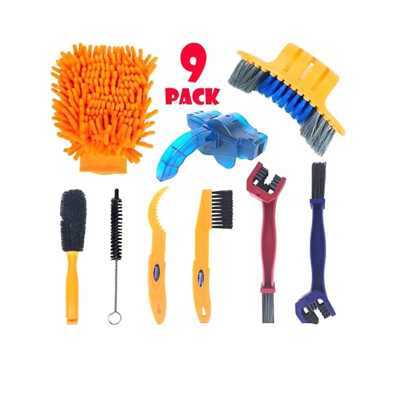 Portable Bicycle Cleaning Kit Bike Wash Brush Tool Set Bicycle Chain Cleaner Scrubber Brushes Repair Tools For MTB Road Bike: Set 5