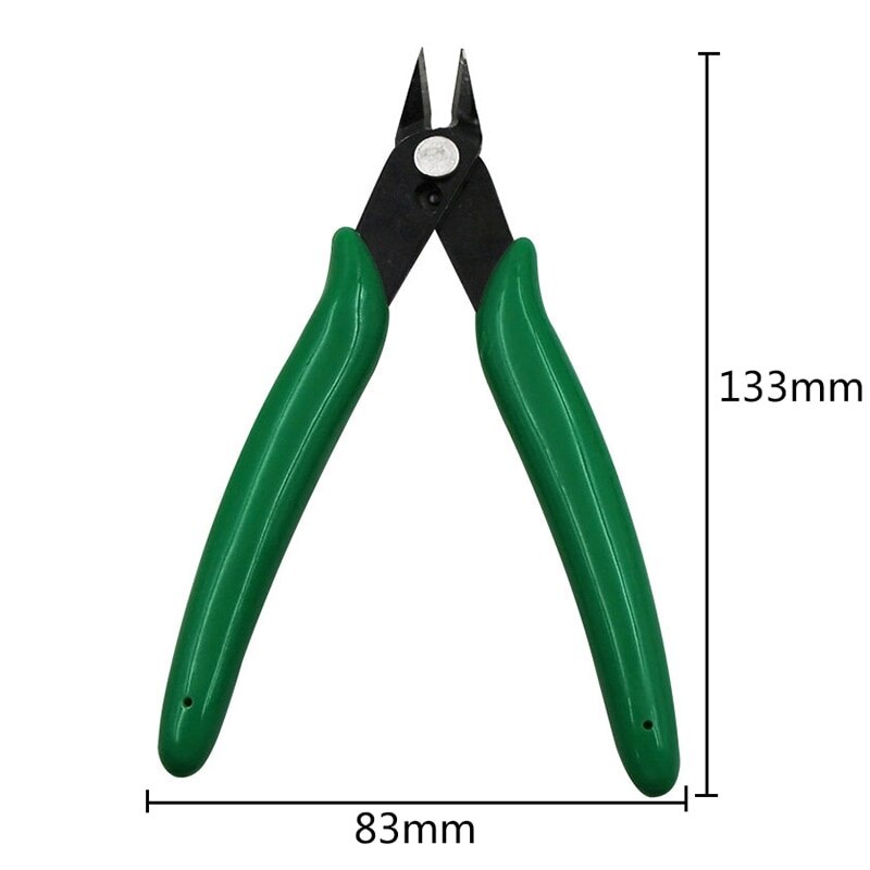 1Pc Elektronische Diagonale Tang Wire Cable Cutters-Slip Side Cutters Knipt Flush Nipper Mini Diagonale Tang Handgereedschap: dark green