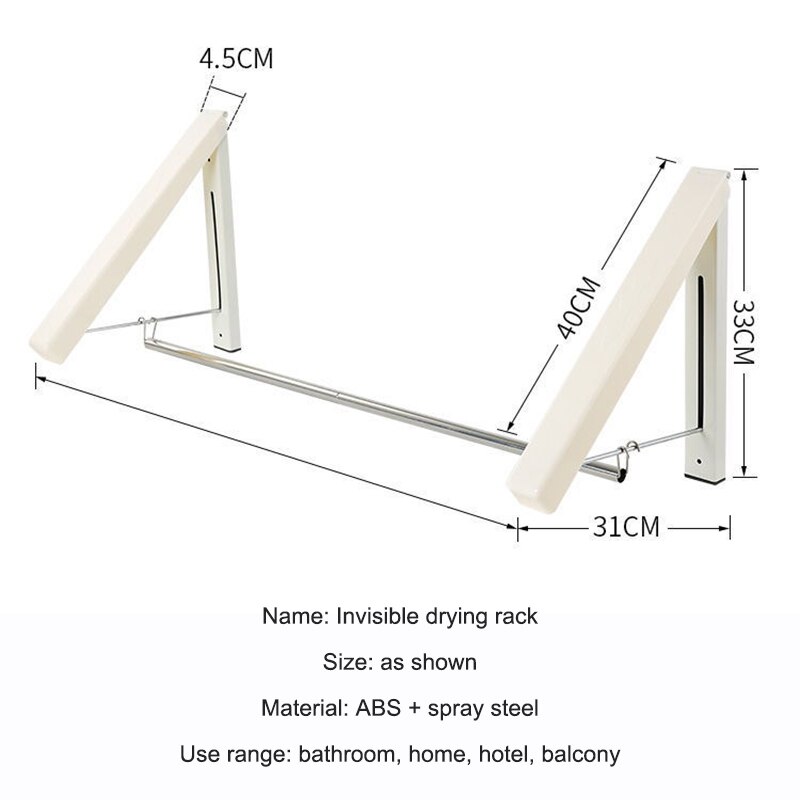Retractable Clothes Airer Washing Line Laundry Wall Mount Dryer Hanger Clothe Hanger Outdoor Washing Line Drying Rack