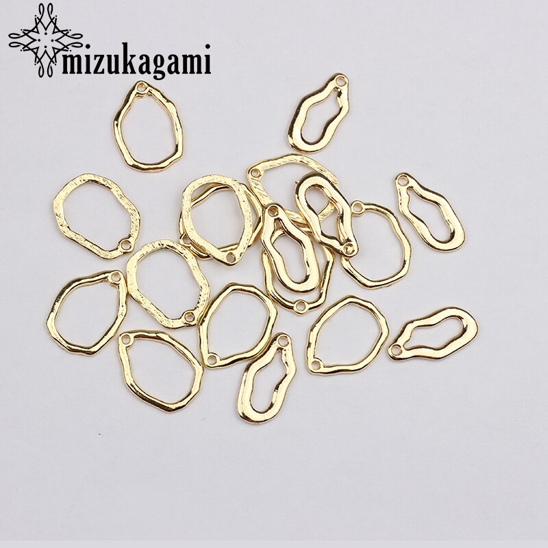 Mini géométrique rond cercle Rectangle connecteur breloques 10 pièces/lot pour bricolage boucles d'oreilles fabrication de bijoux