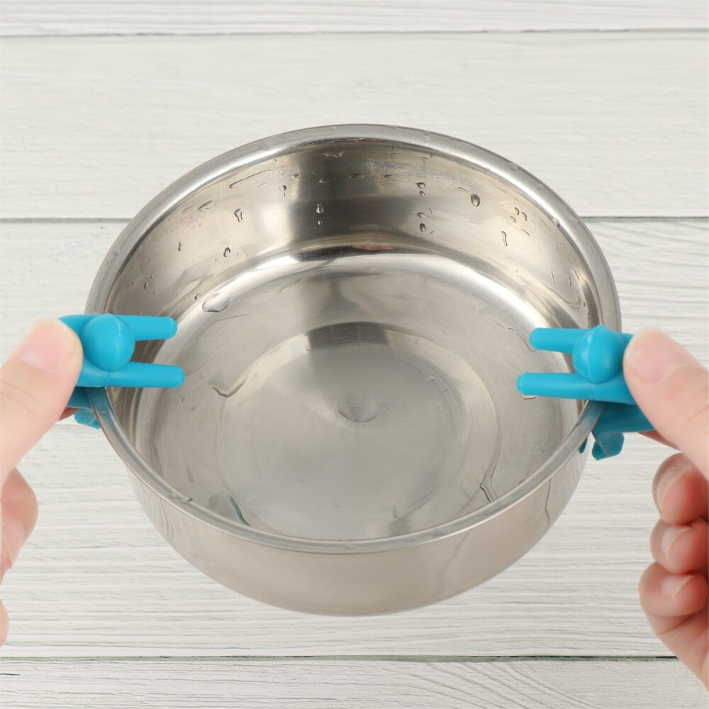 2PC verschütten-nachweisen Topf Clips Deckel Heber Für Suppe Topf Küche Werkzeuge Deckel Stehen Silikon Wärme Beständig Halfter CF-35