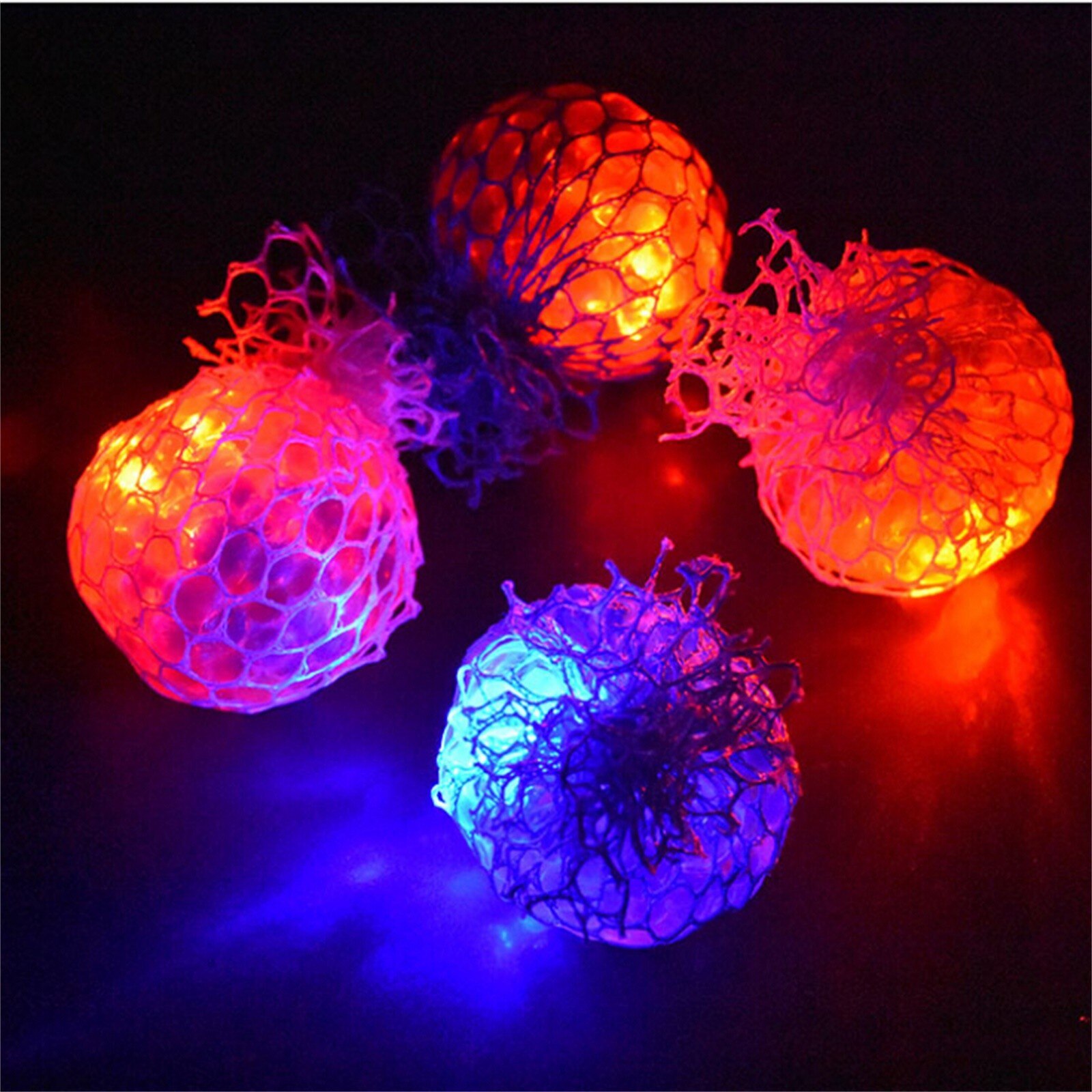 10Ml Mesh Ball Stress Led Gloeiende Een Druif Speelgoed Angst Relief Stress Bal Zintuiglijke Speelgoed Speciale Behoeften Adhd Autism kids Adult 4 *