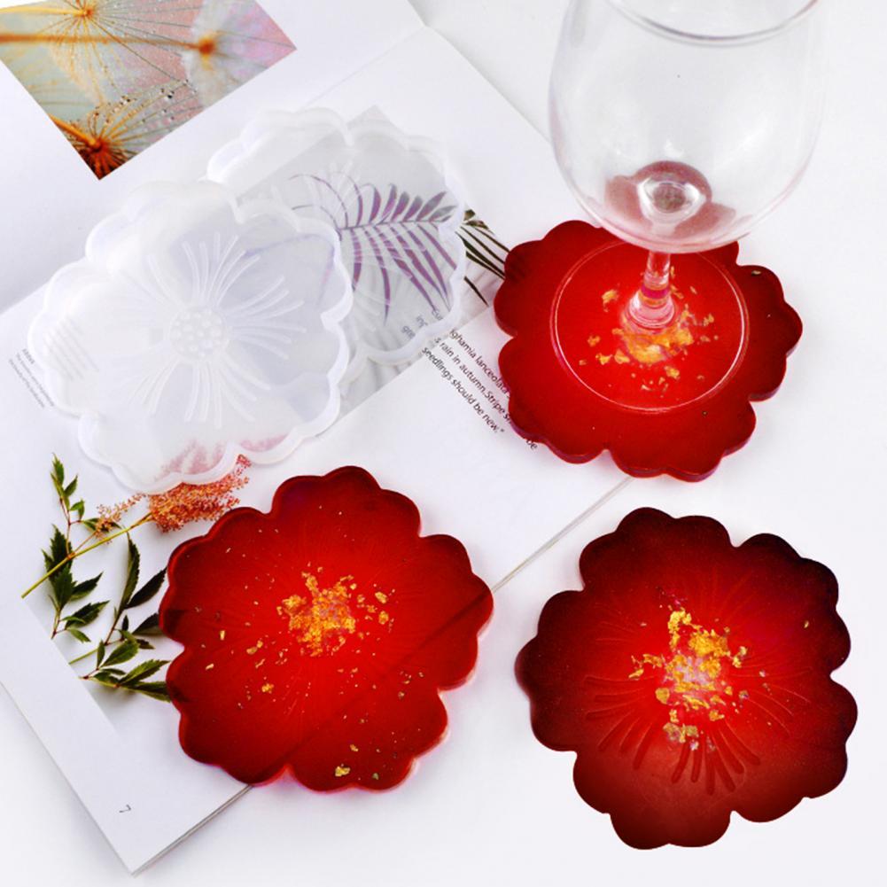 Bloem Onderzetters Siliconen Mallen Uv Epoxyhars Mal Bloemen Lade Cup Mat Mal Voor Diy Ambachten Tafel Decoratie Benodigdheden