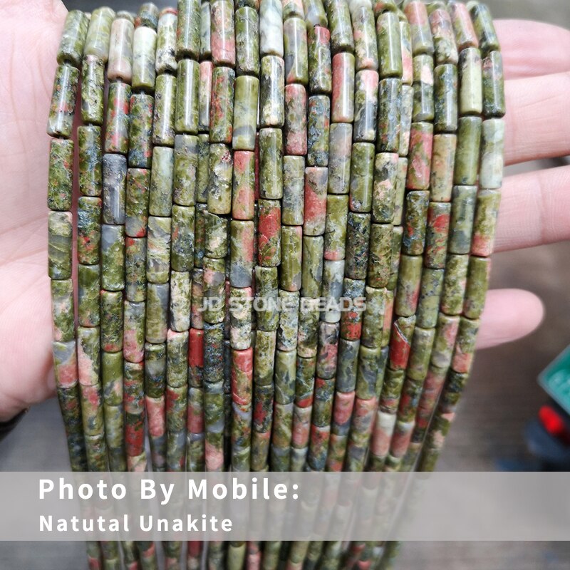 JD stone beads Natural mixed stone Tube beads with hole YELLOW TURQUIOSE YELLOW JADE square beads for accessory: Natutal Unakite