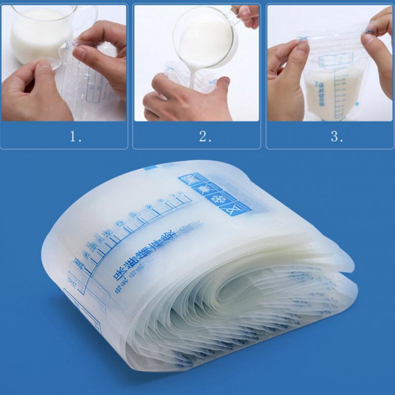 30 stk/parti babymodermælk opbevaringspose væske 250ml sikre madopbevaringsposer mor modermælk fryseposer frisk forseglet pose