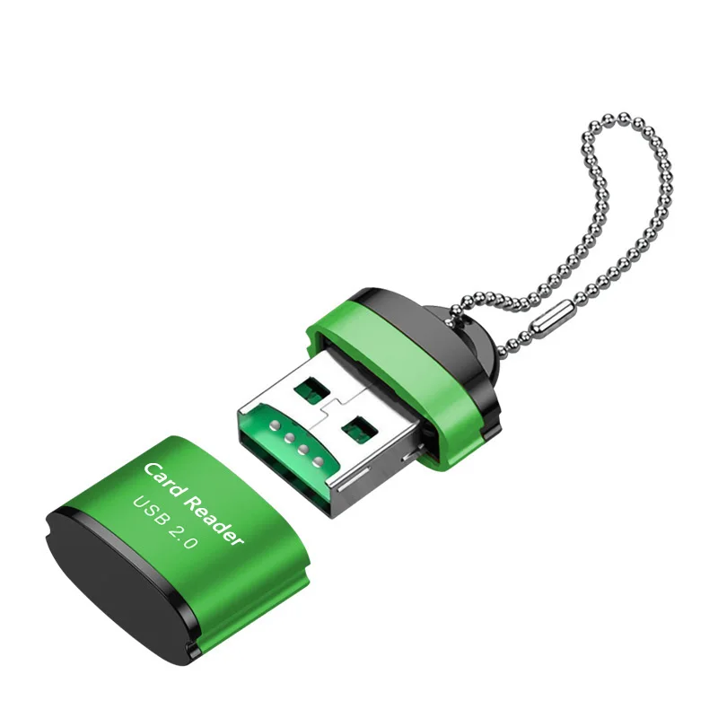Voor USB Micro SD/TF-kaartlezer USB 2.0 Mini mobiele telefoon Geheugenkaartlezer Hoge snelheid USB-adapter voor laptopaccessoires: Goud