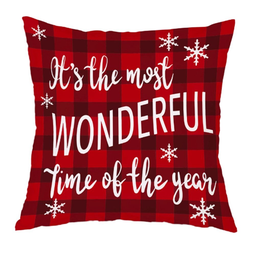 Christmas Pillow Case Beautiful Pattern Christmas Cushion Sofa Pillow Case Bedroom Decoration Cushion Pillow Case