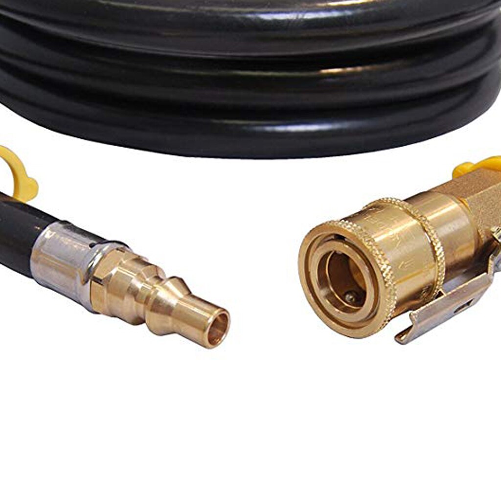 12Ft RV Propane Quick Connect Hose Low Pressure with 1/4&#39; quick connect female socket and 1/4&#39; full flow male plug